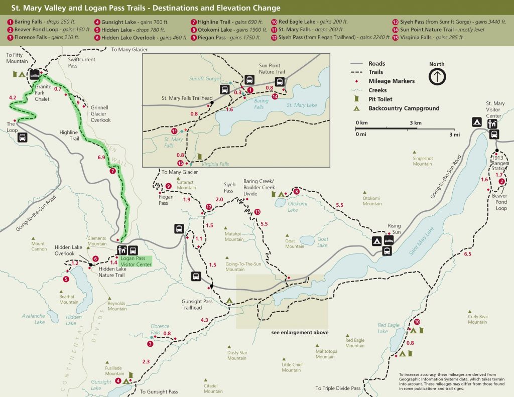 Highline to the Loop Hiking Map